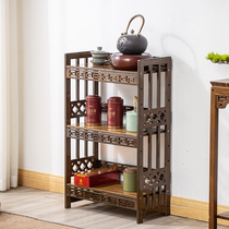 New Chinese Bogu Shelf Solid Wood Modern Simple Tea Room Show Shelf Tea Shelf Holding Shelf