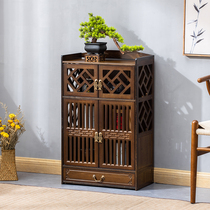 Meal cabinet holding tableware frame Chinese modern cabinet against wall kitchen household floating window locker tea cabinet
