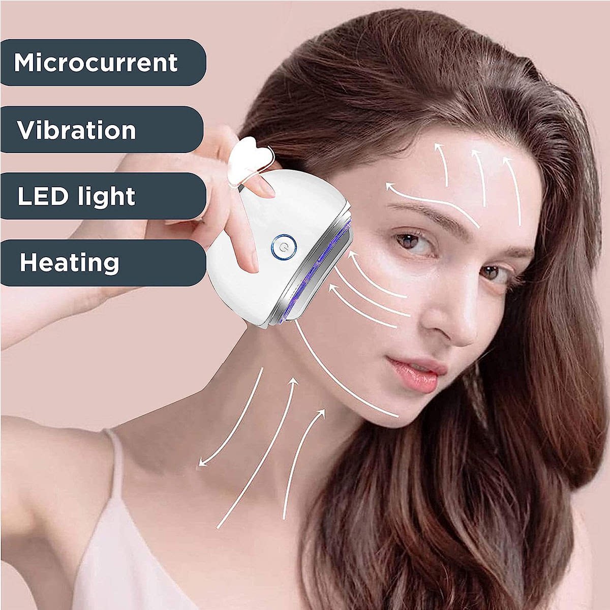 Beauty Device Face Lifting Guasha EMS Heating Face Massager