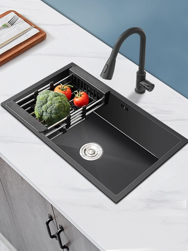 304 раковина из нержавеющей стали Большой кухонный кухонный бассейн набор бассейна нижний горшок с прудом нано один тонкий черный