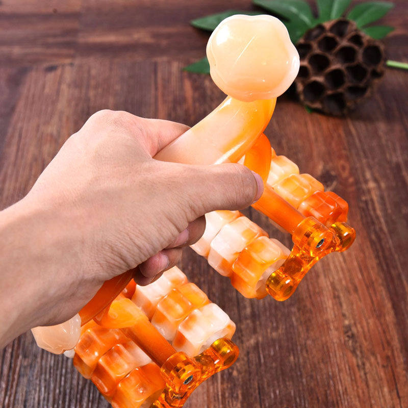 Lunar rover roller massager open back theorizer roller meridians dredging pushback and detoxifier manual handheld home