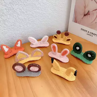 Animal hairclip cute three-dimensional ◆ cartoon Three-dimensional animal child hairclip cute knitting Korean girl in