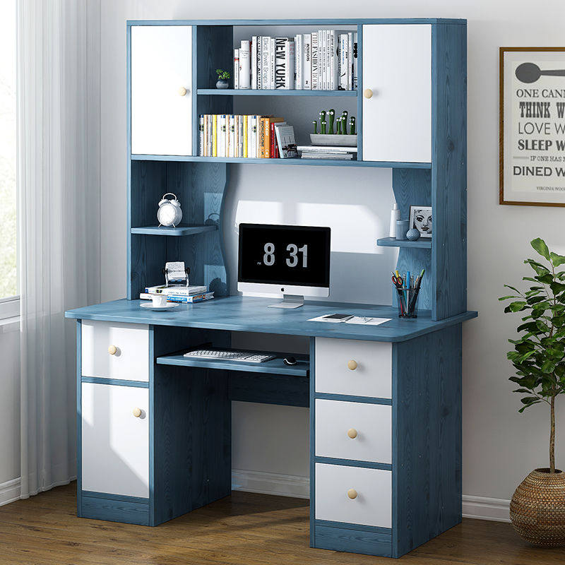 Computer desk desktop desk home simple and economical bedroom desk bookshelf combination office simple desk desk