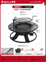 Большой уличный многофункциональный стол для барбекю (нержавеющая сталь 304)-Алиса