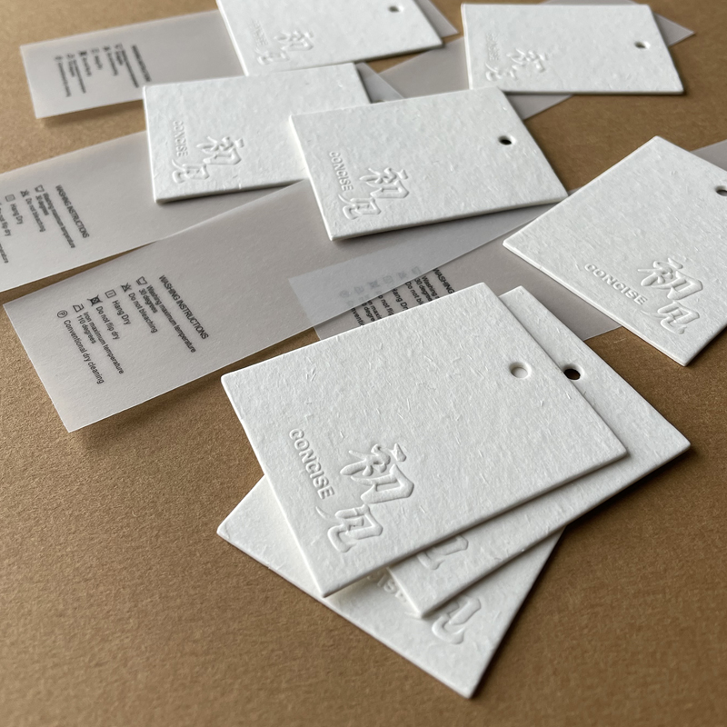Hangtag set to make white clothing cards Custom clothes Women's clothing Trademark listing to do