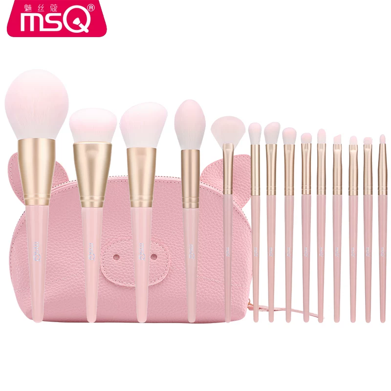 Кисть MSQ/, консилер, румяна для лица, набор, 12 шт, полный комплект