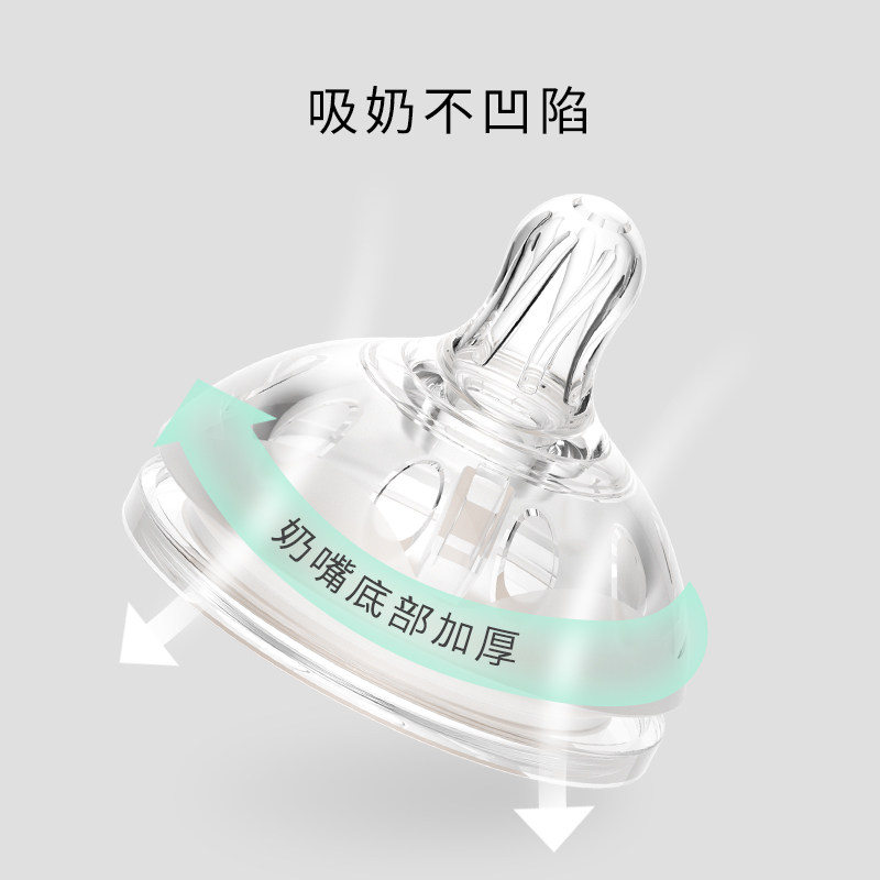 Newborn Baby Baby Silicone Imitation Breastmilk 6 0 Wide Aperture Universal Ultra Soft Anti-Choking Gas Original Bottling