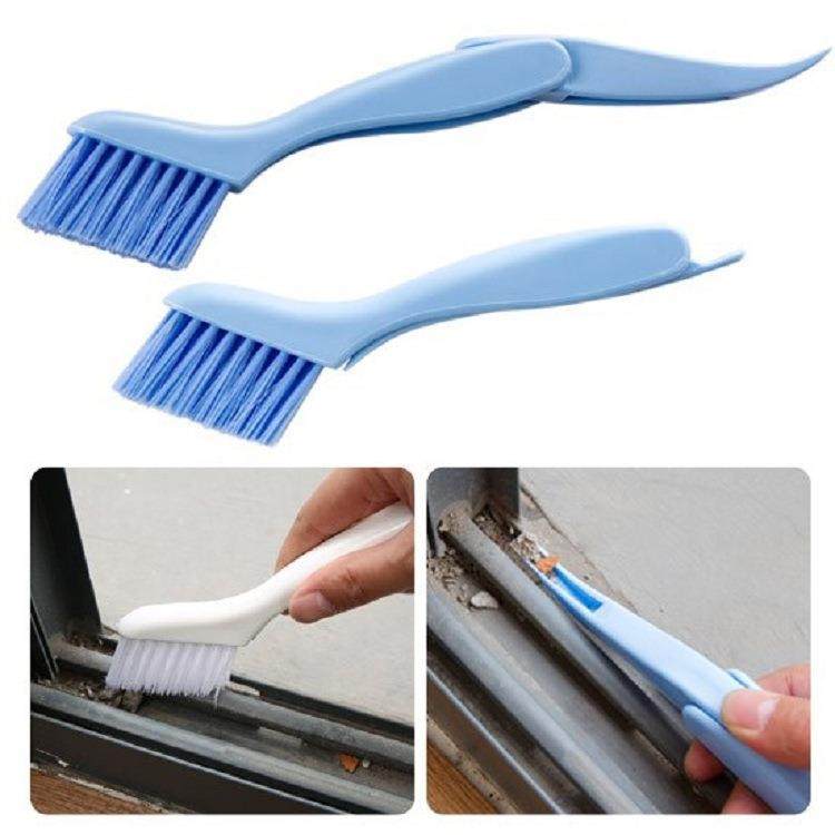 Creative Window Stitch Nest Two-in-one Multifunction Trench Slit Brush Kitchen Cleaning Brush Keyboard Folding Plastic Brush