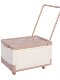 Foldable Student Classroom Book Box with Wheels and Handle, Thickened Storage Box for Exam Books, Trolley for the Back-To-School Season