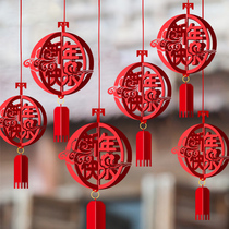 New Year decoration New Year small pendant felt cloth handmade diy scene arrangement 2022 New Years Day Spring Festival lantern hanging ornament