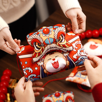 2022 Tiger Year New Year Ang Pow Creative Children PressEd Year Money Cartoon Red Packet Personality New Year Fabric Is Sealed