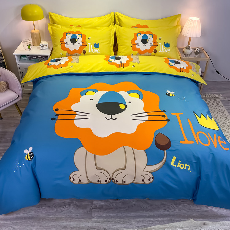 Bed cube 2022 new 13372 large version 100% cotton cartoon four-piece set
