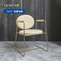 LDAD Italian light luxury dining chair fashion modern minimalist net red home personality villa model room negotiation chair