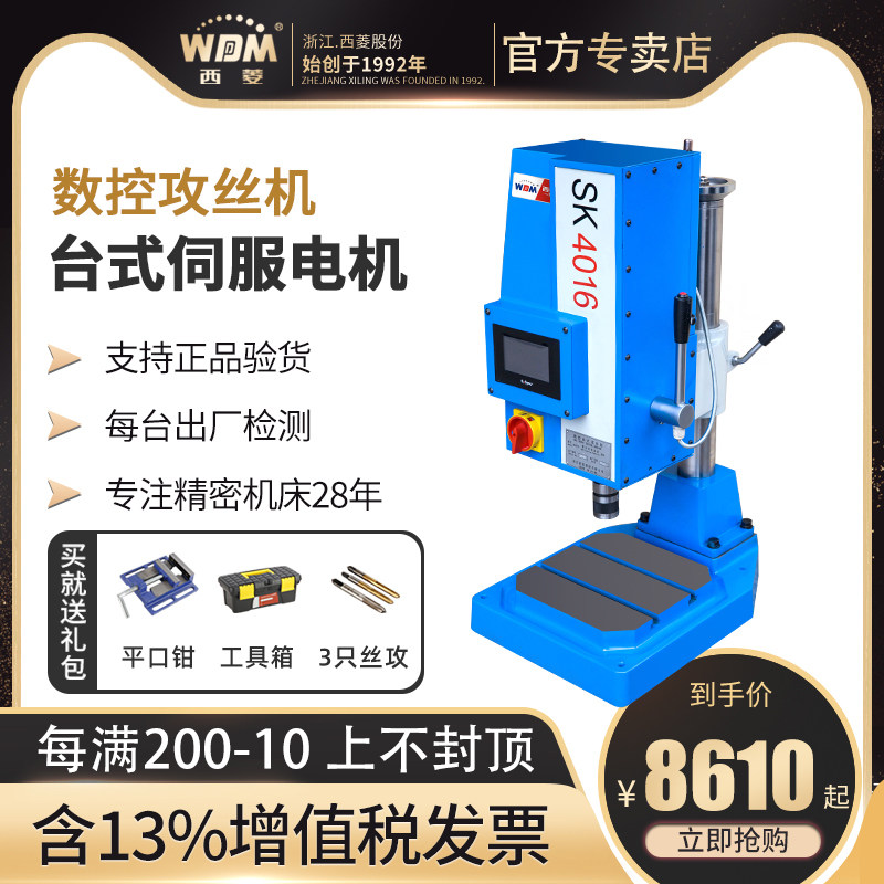 Western Rhombus Numerical Control Tapping Machine Servo Automatic Tapping Machine High Precision Big Torque Screw Tapping Machine SK4012 SK4016