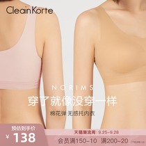 CleainKorte summer thin underwear women without steel ring beauty back gathered big chest small size no trace bra