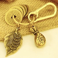 Fortune Leaf+сумка для богатства+пять денег императора+пряжка