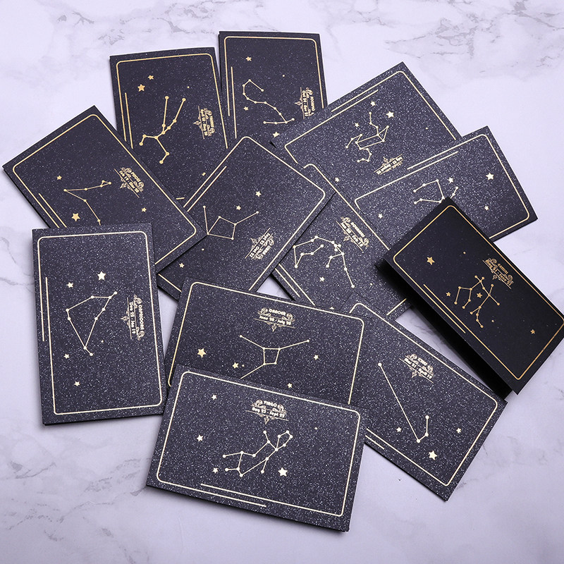 Zodiac Business Handwritten Card Greeting Card Envelope Gift Message Card Birthday Banquet Card Holiday Folding Greeting Card