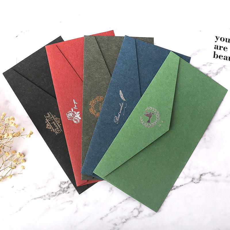 No. 5 hot - stamp paper Logo minimalist Western love letter creative retro envelope card