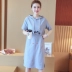Phụ nữ mang thai áo len nữ 2019 đầm mới cho bà bầu mùa xuân và áo khoác mùa thu dài Hàn Quốc giản dị đầm dài tay - Áo thai sản dam bau dep Áo thai sản