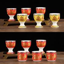 Say goodbye to the ceramic offering cup to attract wealth and treasure. Ceramic offering cup to worship God. Public relations. Erye God of Wealth offering cup. Wine cup. God platform fans.