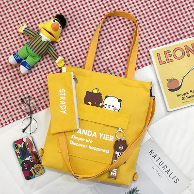 ns韩版斜挎包单肩手提帆布袋