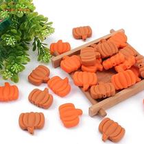 10pcs Halloween Cartoon Silicone Beads Pumpkin Teether Beads