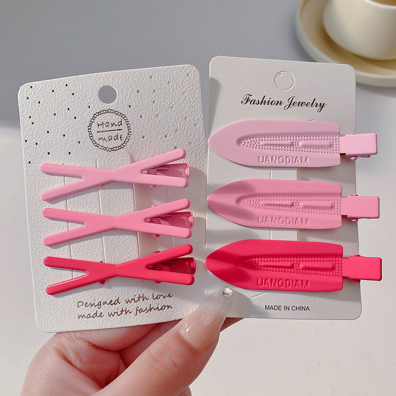 images 20:Pink hairpin 2023 new little hair card side Liu Hai clip cute side love duck mouth clip headdress