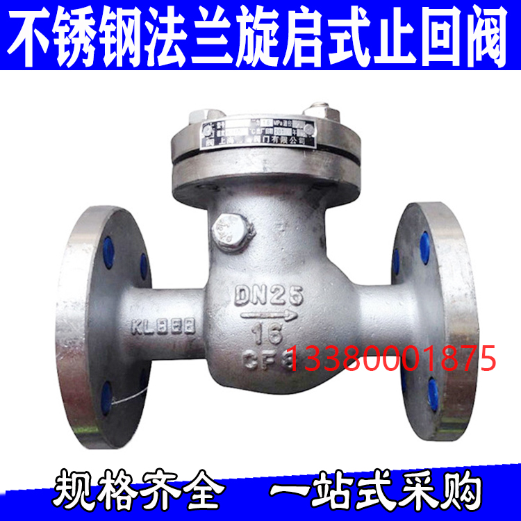 H44W-16P Stainless steel flanged swing check valve Check valve 304 check valve DN25 DN100