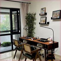 Manicure solid wood walnut table American home retro table single and double simple vacuum cleaner table and chair set economical