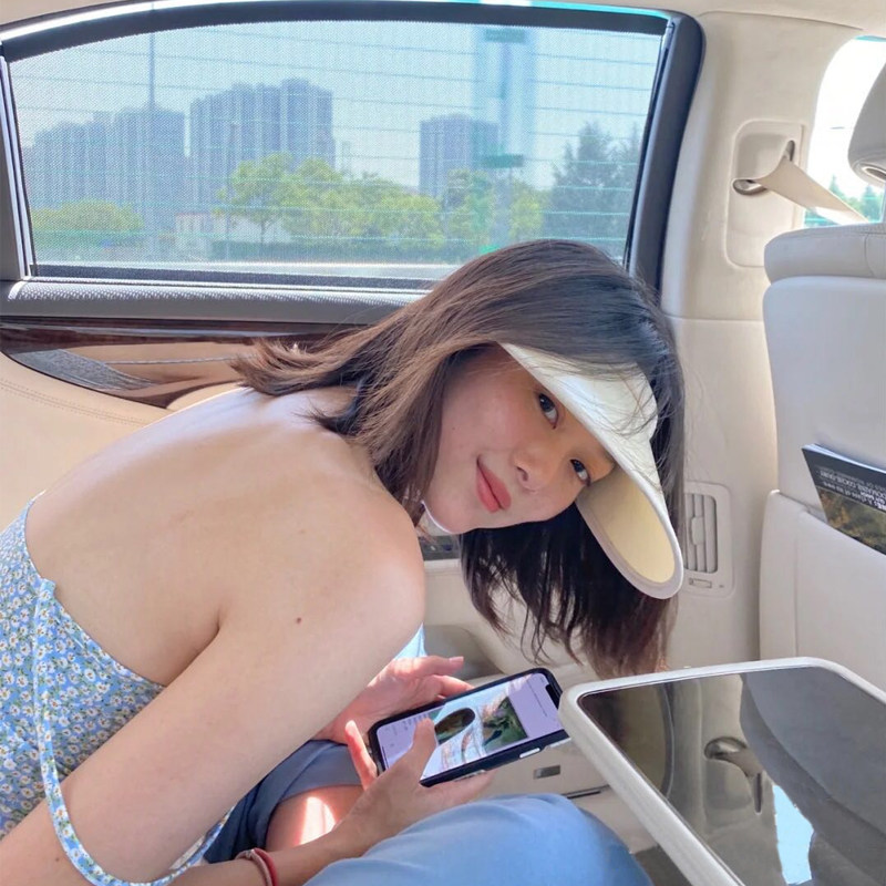 Evidison Free summer sun hat Japanese uv sun hat travel anti-UV empty top sun hat