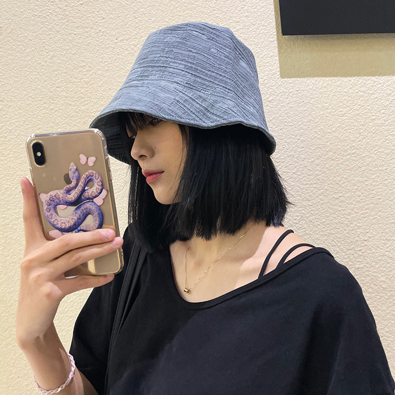 Evidison Free fisherman hat women's autumn Korean version all-match face small Japanese casual sunshade face covering hat