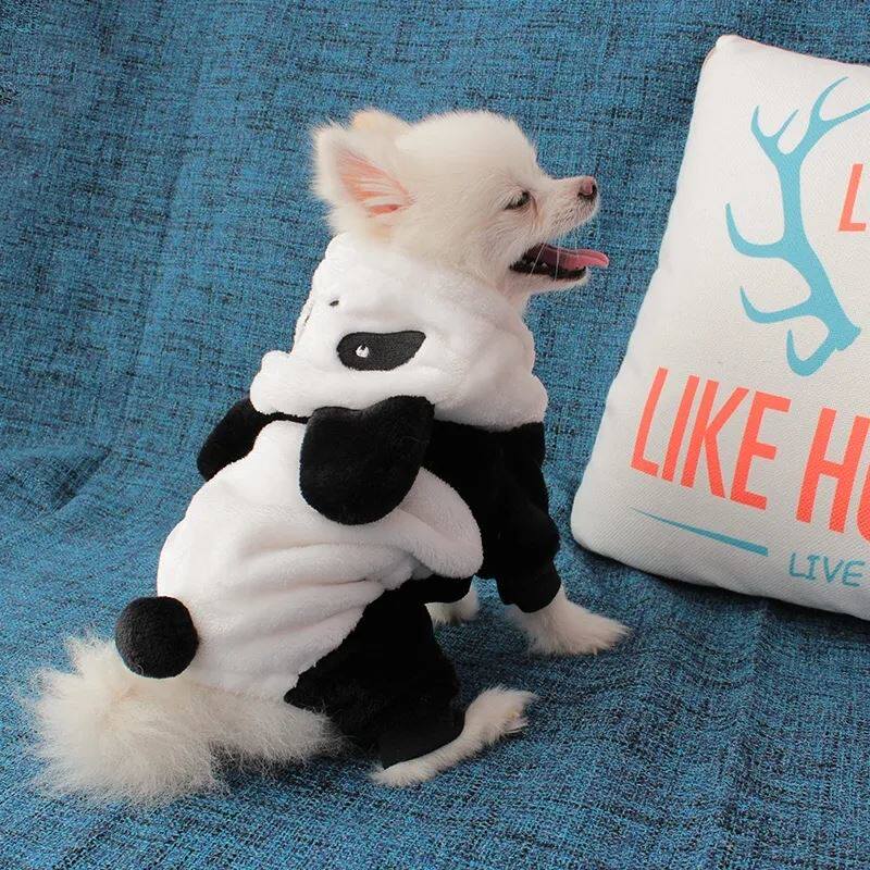 Bichon Panda Clothes Puppy Clothes Winter Warm 2021 New Net Red Dog Cotton Clothes Yingdou Cotton Velvet Ying Short