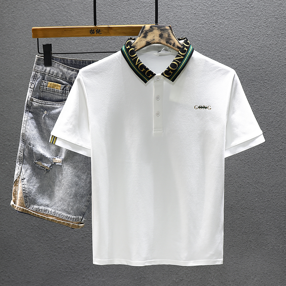 Sink Steady Light Cooked Polo Shirts Men Spring Summer New Brief About 100 Hitch Fashion Short Sleeve Fashion Printed t-shirts-Taobao