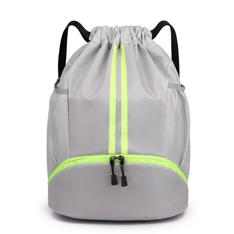 Swimming Backpack Mesh Draw String Backpack with Wet Bag Be AC