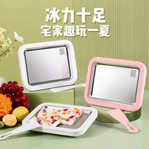 Childrens diy summer multi-function fried ice machine household stainless steel fried ice tray fried milk warmer homemade fried ice artifact