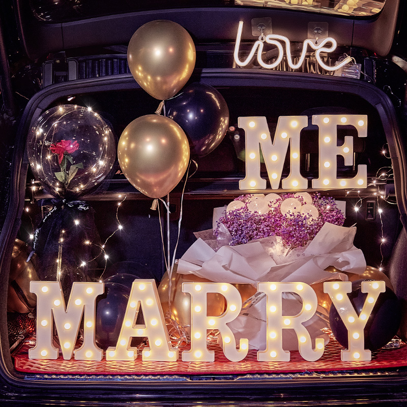 Car trunk surprise decoration Birthday children's suit decoration Proposal decoration Creative supplies Car trunk romantic confession