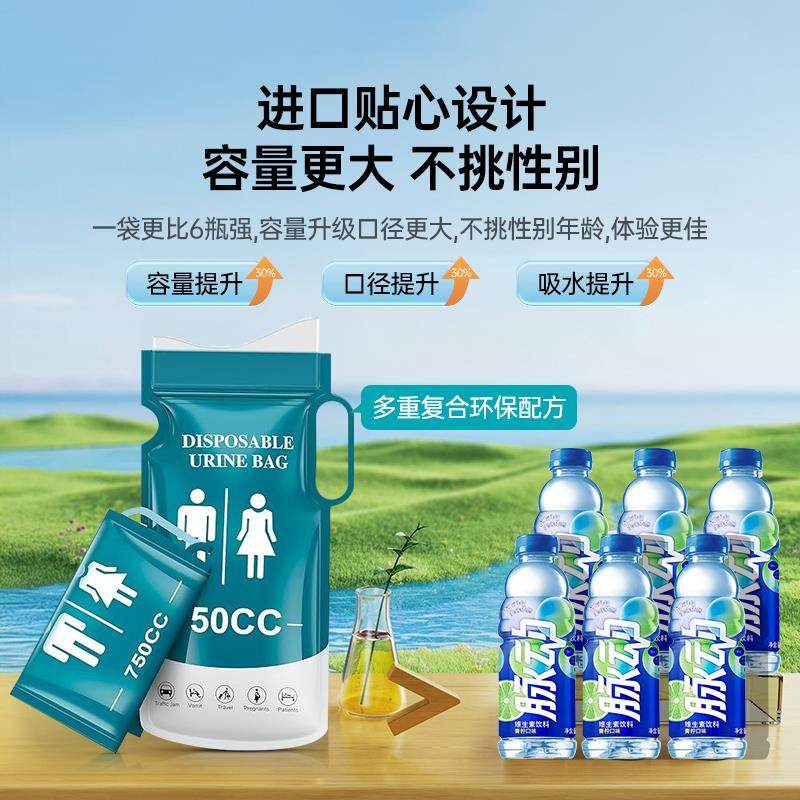 Japanese Disposable Emergency Urine Bag for Traffic Jams, a Convenient Urination Solution for Men in Cars, Travel, and Women on Long Trips