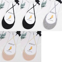 3 5 Double Loaded Boat Socks Womens Invisible Pure Cotton Ultra Light Mouth Socks Summer High Heel Shoe Harnesses Boat Socks Half Palm Socks