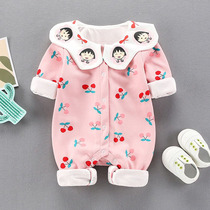Baby jumpsuit female baby autumn new princess ha clothes newborn super foreign clothes go out autumn climbing clothes