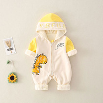 Baby clothes autumn clothes go out to hold clothes super foreign full moon newborn baby boys and girls jumpsuit autumn and winter set