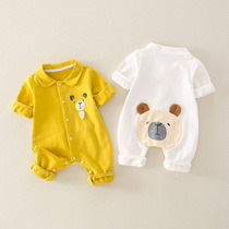 Baby Siamese Clothes Spring and Autumn and Winter Cotton Newborn Outbound Clothes Baby Ha Clothes Climbing Clothes Fart Clothes Autumn Clothes
