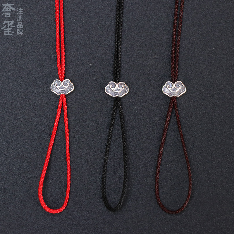 Children's pendant hanging rope hanging neck male and female gold jade handwoven baby baby toddler baby safe button special red rope