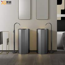 Xi steel 304 stainless steel upright post basin bar Minsink integrated column type washbasin Home Balcony Wash Basin