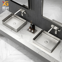 304 Stainless Steel Terrace Basin Bar Ktv Wash Basin Toilet Rectangular Washbasin Villa Wash Face Art Basin