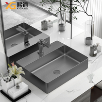 Hee Steel Light Lavish Stainless Steel Terrace Basin Bar Toilet Wash Basin Folk Sleeping Outdoor Balcony Washbasin