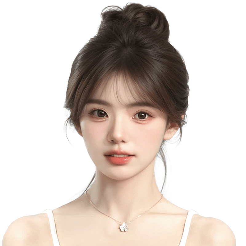 刘海假发女片头顶补发增发量蓬松真发高颅顶遮白发轻薄法式假刘海