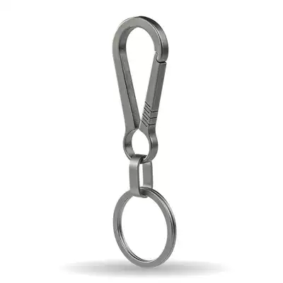 Solid and durable titanium alloy men's waist key chain simple pendant car chain key ring belt opener