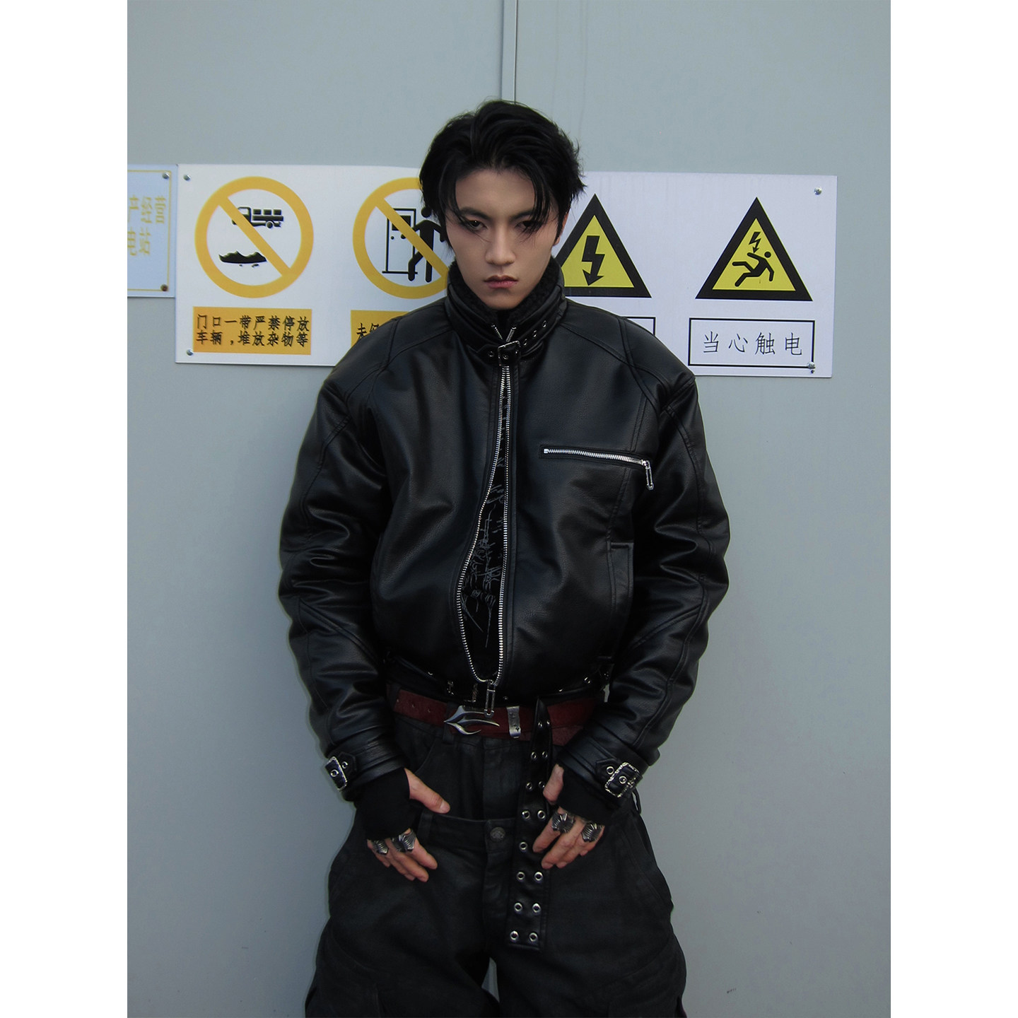 Flyerrer 25AW 中綿短丈レザージャケット White 【公式通販】