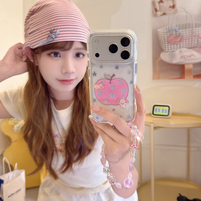 Star Pink Apple Puppy Gold-Edged Airbag Double-Sided Imd Series Suitable for Apple 17 Pro Max Phone Case iPhone 16 New Model 15 Fashion 14 Niche Double-Layer Anti-Drop 13 with Bracelet Star Pink Apple Puppy Gold-Edged Airbag Double-Sided Imd Series Suitable for Apple 17 Pro Max Phone Case iPhone 16 New Model 15 Fashion 14 Niche Double-Layer Anti-Drop 13 with Bracelet