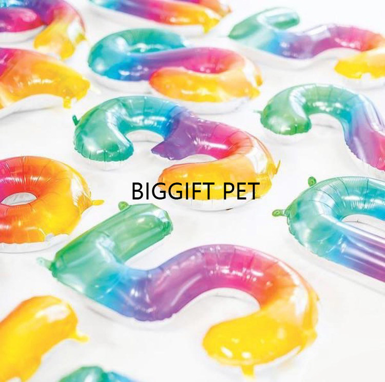 BIGGIFT PET~16 inch Rainbow Digital Balloon Decorated Small Pet Cat Birthday Dog Party layout